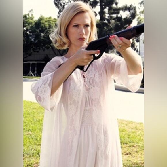 60s Vintage Two Piece Pink Nylon Peignoir Set - Picture 3 of 9